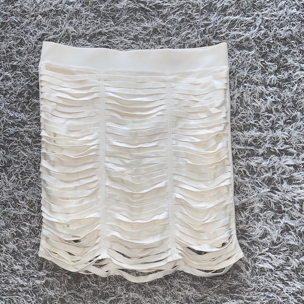 BCBG Generation off white bandage Bodycon skirt